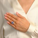 Natural Sapphire Ring with Diamonds - image 4