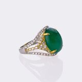 Emerald Diamond Cocktailring - image 2