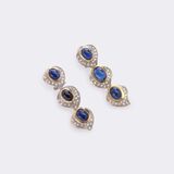 High-quality Sapphire Diamond Gala Demi Parure 'Hearts and drops': Necklace and Earrings - image 4