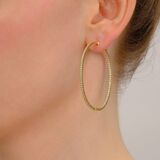 Pair of Hoop Diamond Earrings - image 2