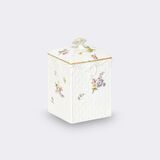 Tobacco jar with floral painting - image 1