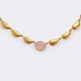 Gold Necklace with Moonstone - image 1