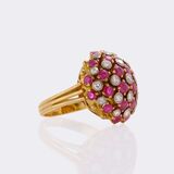 Vintage Ruby Diamond Ring - image 2