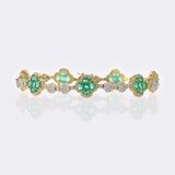 Emerald brilliant bracelet 'cloverleaf' - image 1