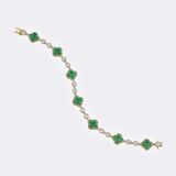 Emerald brilliant bracelet 'cloverleaf' - image 2