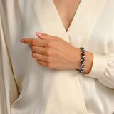 French Vintage Sapphire Diamond Bracelet - image 3
