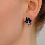 Pair of Sapphire Diamond Earrings - image 2
