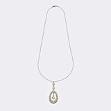 Art Nouveau Diamond Pendant on Chain - image 2