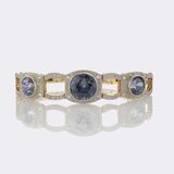 Art Nouveau Bracelet with Natural Zircons of reversible Colour Change and Diamonds - image 3