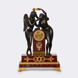 Large Empire Clock 'Cupid and Psyche' after Claude Michallon - image 1