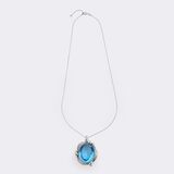 Colorful topaz brilliant pendant on chain - image 2