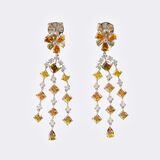 Pair of multicoloured Fancy Diamond Earrings - image 1