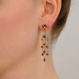 Pair of multicoloured Fancy Diamond Earrings - image 2