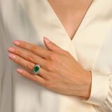 Emerald Diamond Cocktailring - image 4