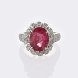 Rubellite Diamond Ring - image 1