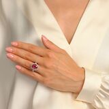 Rubellite Diamond Ring - image 4