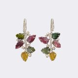 Pair of multicoloured Tourmaline Diamond Earrings - image 1