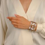 Exceptional pearl bracelet with multi-colored sapphires and brilliant-cut diamonds - image 5