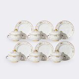 Set of 12 soup bowls with lids from the swan service - image 1