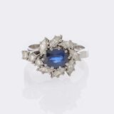 Sapphire Diamond Ring - image 1