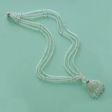 Long rock crystal brilliant necklace - image 3