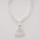 Long rock crystal brilliant necklace - image 4