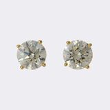 Pair of highcarat Solitaire Eearstuds - image 1