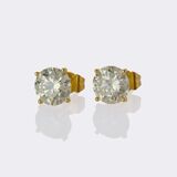 Pair of highcarat Solitaire Eearstuds - image 2