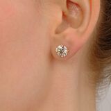 Pair of highcarat Solitaire Eearstuds - image 3