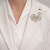 French Vintage Diamond Brooch - image 2