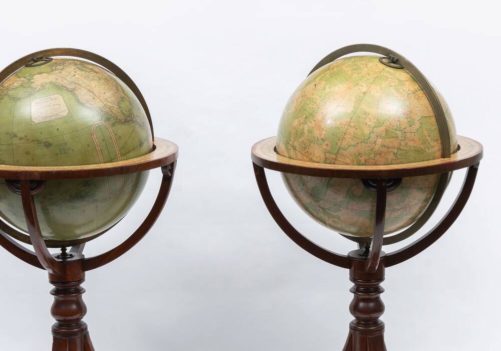 A Pair of Excellent Library Globes
