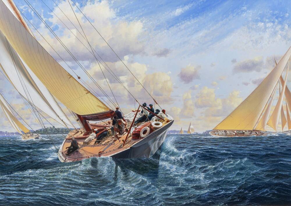 The Enterprise from New York in a Boat Race