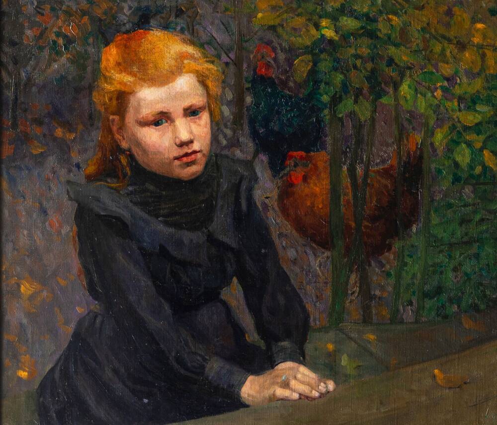 Girl by a Garden Table