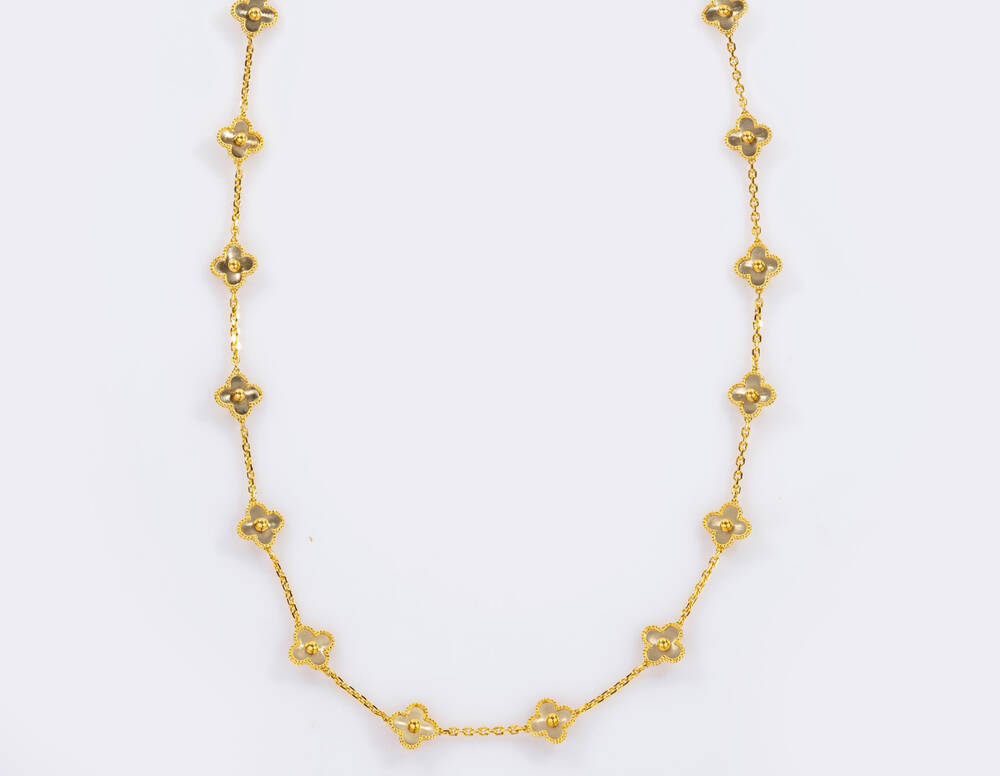 Langes Gold Collier 'Alhambra 20 Motive'