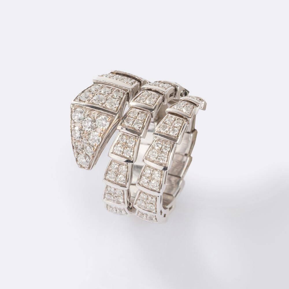 Schlangenförmiger Diamant Ring 'Serpenti Viper'