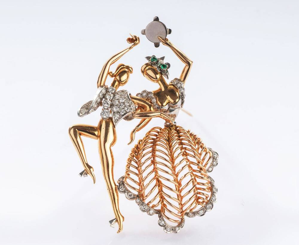 Diamond Brooch 'Danseurs de flamenco'