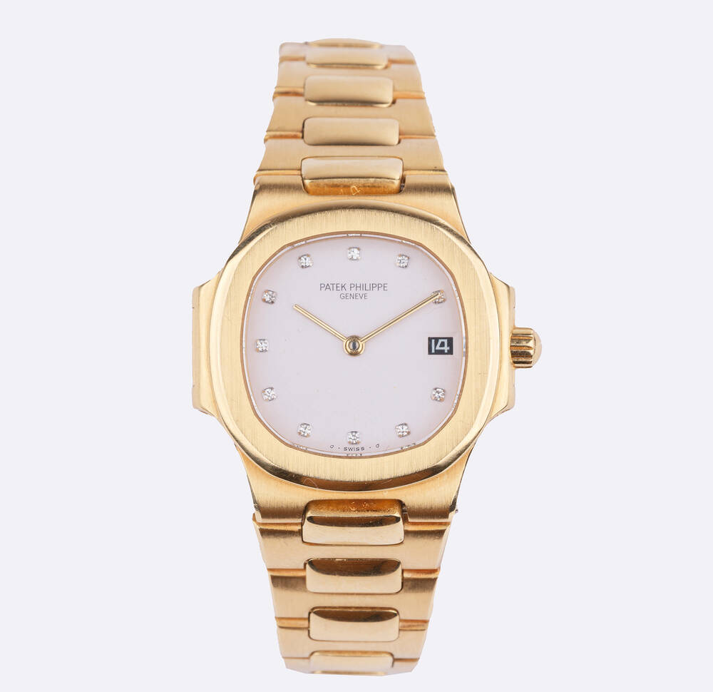 Damen-Armbanduhr mit Diamanten 'Nautilus'