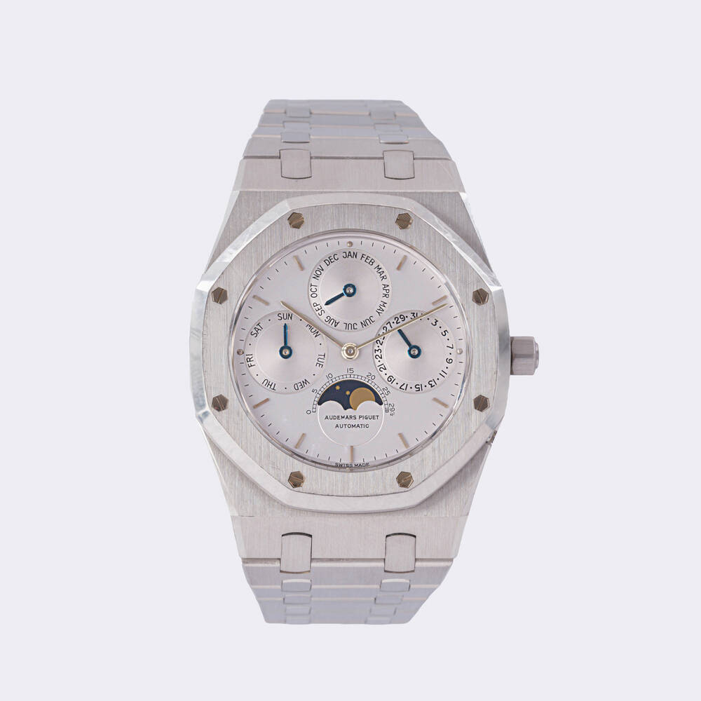 Extremely rare Men's Wristwatch 'Royal Oak' Perpetual Calendar in Platinum